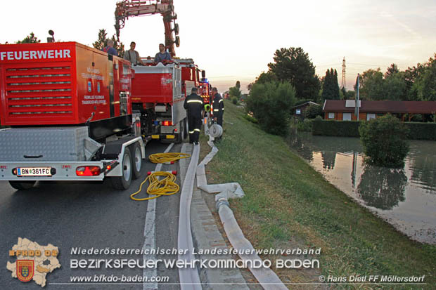 20180809 Kleingartensiedlung in Traiskirchen nach Wasserrohrbruch überflutet  Foto: © Hans Dietl FF Möllersdorf