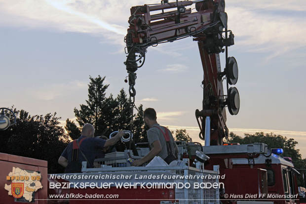 20180809 Kleingartensiedlung in Traiskirchen nach Wasserrohrbruch überflutet  Foto: © Hans Dietl FF Möllersdorf