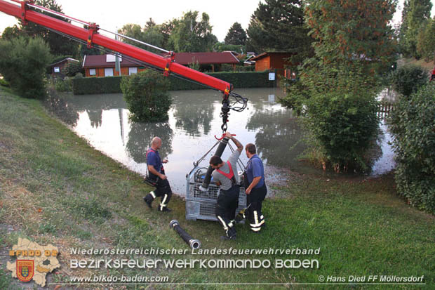 20180809 Kleingartensiedlung in Traiskirchen nach Wasserrohrbruch überflutet  Foto: © Hans Dietl FF Möllersdorf
