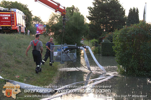 20180809 Kleingartensiedlung in Traiskirchen nach Wasserrohrbruch überflutet  Foto: © Hans Dietl FF Möllersdorf