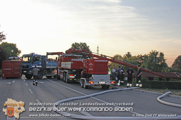 20180809 Kleingartensiedlung in Traiskirchen nach Wasserrohrbruch überflutet  Foto: © Hans Dietl FF Möllersdorf