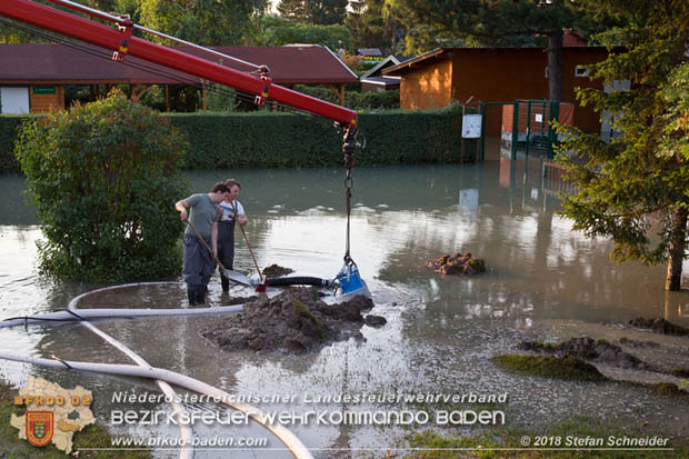 20180809 Kleingartensiedlung in Traiskirchen nach Wasserrohrbruch überflutet  Foto: © Stefan Schneider