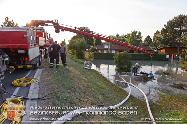 20180809 Kleingartensiedlung in Traiskirchen nach Wasserrohrbruch überflutet  Foto: © Stefan Schneider