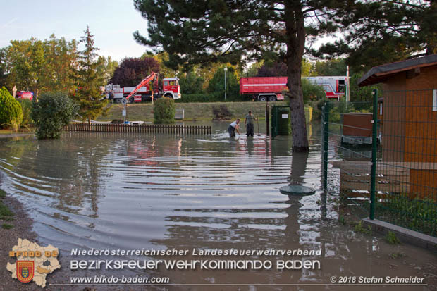 20180809 Kleingartensiedlung in Traiskirchen nach Wasserrohrbruch überflutet  Foto: © Stefan Schneider