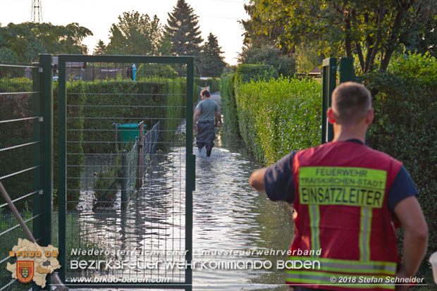 20180809 Kleingartensiedlung in Traiskirchen nach Wasserrohrbruch überflutet  Foto: © Stefan Schneider