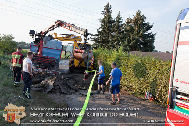 20180809 Kleingartensiedlung in Traiskirchen nach Wasserrohrbruch überflutet  Foto: © Stefan Schneider