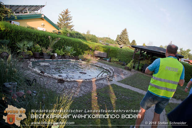 20180809 Kleingartensiedlung in Traiskirchen nach Wasserrohrbruch überflutet Foto: © Stefan Schneider