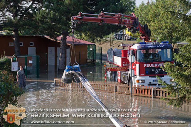 20180809 Kleingartensiedlung in Traiskirchen nach Wasserrohrbruch überflutet Foto: © Stefan Schneider
