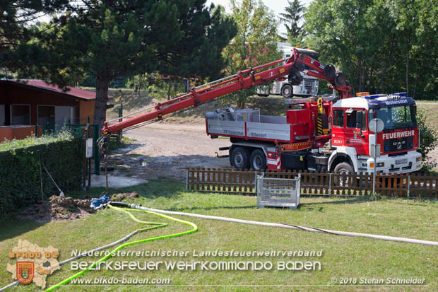 20180809 Kleingartensiedlung in Traiskirchen nach Wasserrohrbruch überflutet Foto: © Stefan Schneider