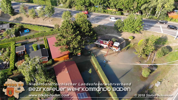 20180809 Kleingartensiedlung in Traiskirchen nach Wasserrohrbruch überflutet Foto: © Stefan Schneider