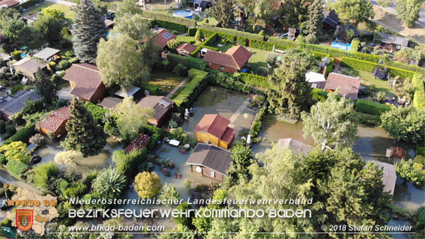 20180809 Kleingartensiedlung in Traiskirchen nach Wasserrohrbruch überflutet Foto: © Stefan Schneider