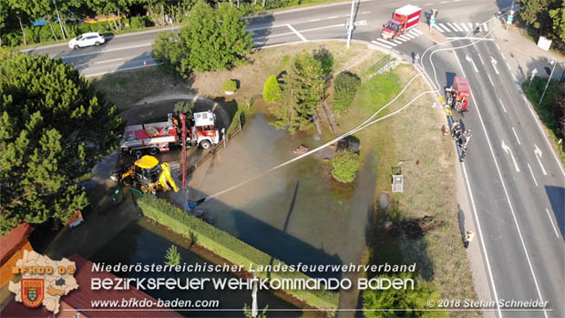 20180809 Kleingartensiedlung in Traiskirchen nach Wasserrohrbruch überflutet Foto: © Stefan Schneider