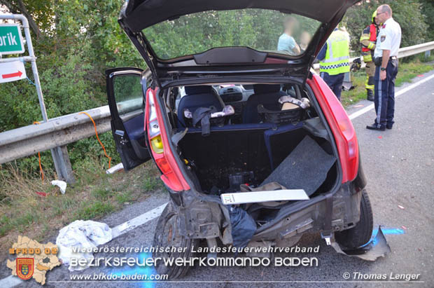 20180820 Verkehrsunfall auf der LB210 zwischen Ebreichsdorf und Oberwaltersdorf  Foto: © Thomas Lenger