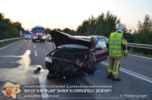 20180820 Verkehrsunfall auf der LB210 zwischen Ebreichsdorf und Oberwaltersdorf  Foto: © Thomas Lenger