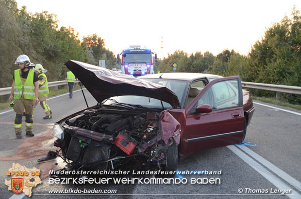 20180820 Verkehrsunfall auf der LB210 zwischen Ebreichsdorf und Oberwaltersdorf  Foto: © Thomas Lenger