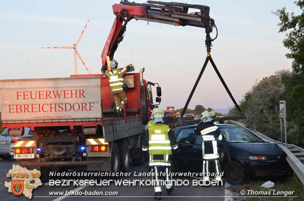 20180820 Verkehrsunfall auf der LB210 zwischen Ebreichsdorf und Oberwaltersdorf  Foto: © Thomas Lenger