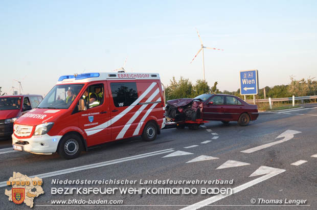 20180820 Verkehrsunfall auf der LB210 zwischen Ebreichsdorf und Oberwaltersdorf  Foto: © Thomas Lenger