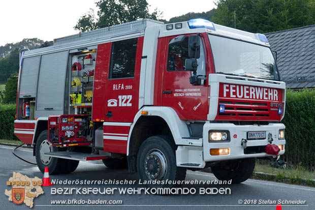 20180823 Wohnugsbrand in Nöstach-Hafnerberg  Foto: © Stefan Schneider BFK Baden