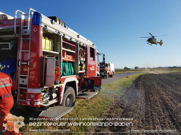 20180827 Verkehrsunfall auf der L40480 Pottendorf >> Siegersdorf  Foto: © Christian Wernig FF Pottendorf