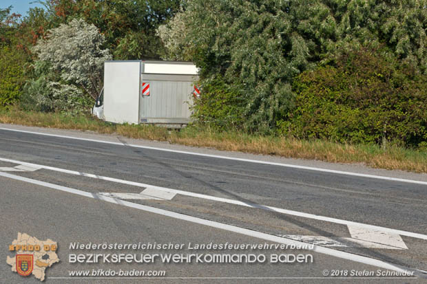 20180918 Verkehrsunfall auf der A2 beim Knoten Guntramsdorf  Foto: © Stefan Schneider 