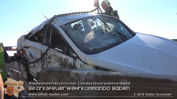 20180918 Verkehrsunfall auf der A2 beim Knoten Guntramsdorf  Foto: © Stefan Schneider 