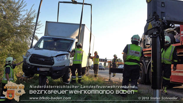 20180918 Verkehrsunfall auf der A2 beim Knoten Guntramsdorf  Foto: © Stefan Schneider 