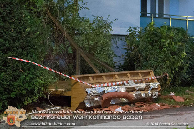 20180924 Sturmtief "Fabiene" sorgte für einige Feuerwehreinsätze im Bezirk Baden  Foto: © Stefan Schneider
