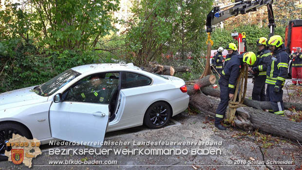 20180924 Sturmtief "Fabiene" sorgte für einige Feuerwehreinsätze im Bezirk Baden  Foto: © Stefan Schneider