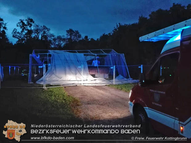 20180924 Sturmtief "Fabiene" sorgte für einige Feuerwehreinsätze im Bezirk Baden  Foto: © FF Kottingbrunn