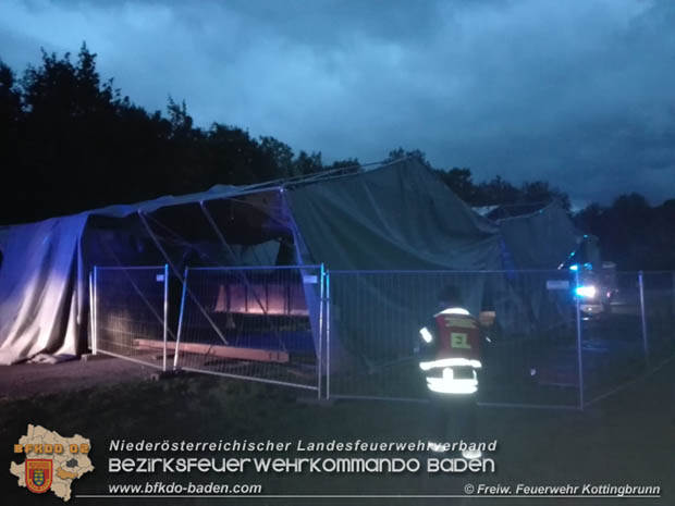 20180924 Sturmtief "Fabiene" sorgte für einige Feuerwehreinsätze im Bezirk Baden  Foto: © FF Kottingbrunn