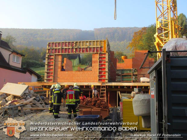 20181010 Arbeitsunfall auf Baustelle in Fahrafeld Foto: © ASB Markus Hackl 20181010 Arbeitsunfall auf Baustelle in Fahrafeld Foto: © ASB Markus Hackl