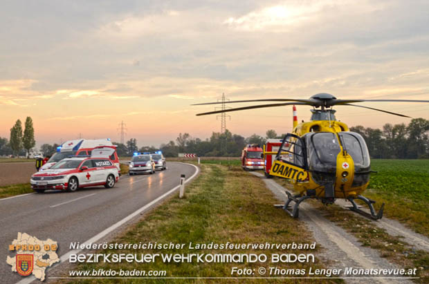 20181017 Schwerer Verkehrsunfall auf der L157 Pottendorf-Tattendorf Foto: © Freiwillige Feuerwehr Pottendorf 20181017 Schwerer Verkehrsunfall auf der L157 Pottendorf-Tattendorf Foto: © Freiwillige Feuerwehr Pottendorf