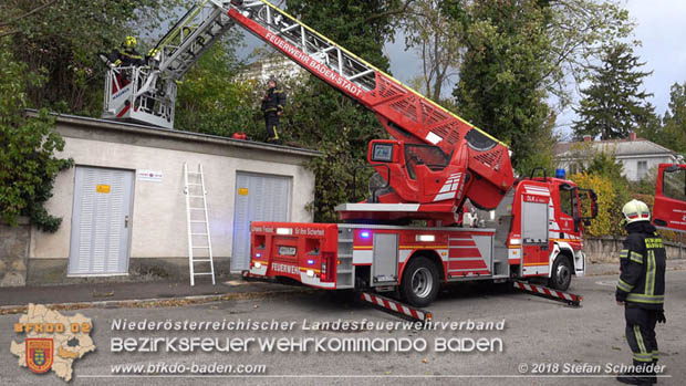 20181024 Sturmtief "Siglinde" über Baden Stadtteil Weikersdorf  Foto: © Stefan Schneider FF Baden-Stadt