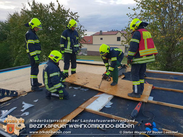 20181024 Sturmtief "Siglinde" über Baden Stadtteil Leesdorf  Foto: © Stefan Wagner FF Baden-Leesdorf