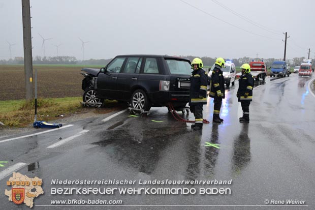20181027 Verkehrsunfall auf der LB 60 bei Pottendorf  Foto: © ASB Rene Weiner