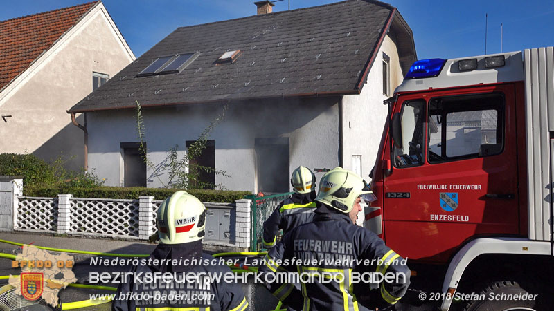20181031 Wohnhausbrand in Enzesfeld  Foto: © Stefan Schneider BFK Baden
