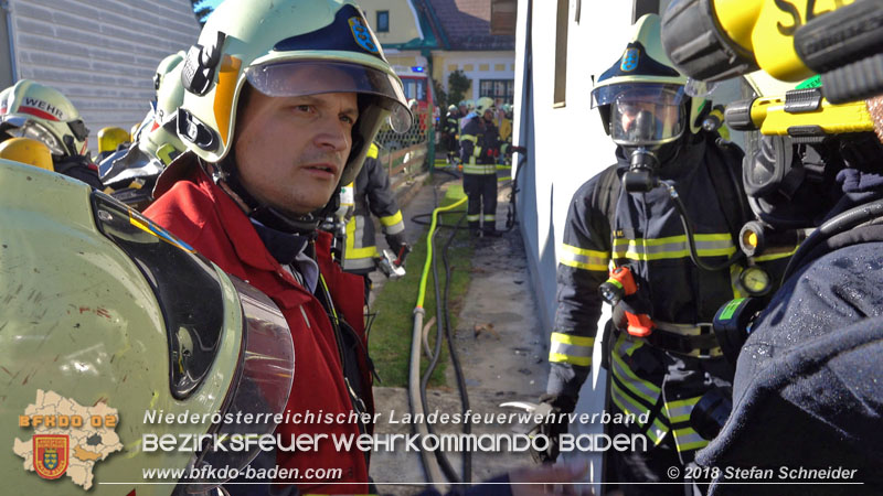 20181031 Wohnhausbrand in Enzesfeld  Foto: © Stefan Schneider BFK Baden