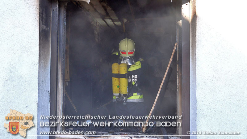 20181031 Wohnhausbrand in Enzesfeld  Foto: © Stefan Schneider BFK Baden