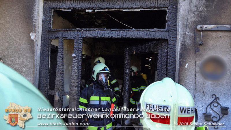 20181031 Wohnhausbrand in Enzesfeld  Foto: © Stefan Schneider BFK Baden
