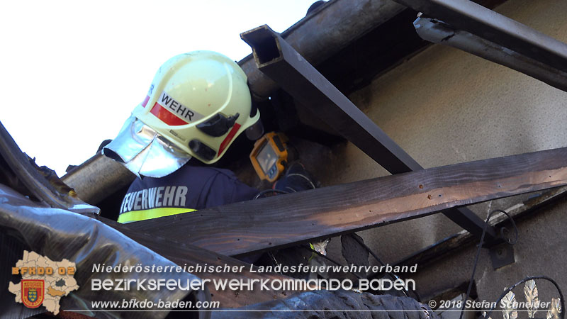 20181031 Wohnhausbrand in Enzesfeld  Foto: © Stefan Schneider BFK Baden