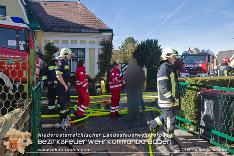 20181031 Wohnhausbrand in Enzesfeld  Foto: © Stefan Schneider BFK Baden