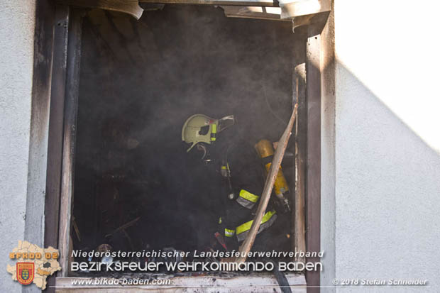 20181031 Wohnhausbrand in Enzesfeld  Foto: © Stefan Schneider BFK Baden