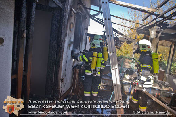20181031 Wohnhausbrand in Enzesfeld  Foto: © Stefan Schneider BFK Baden