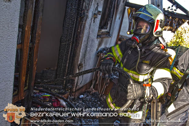 20181031 Wohnhausbrand in Enzesfeld  Foto: © Stefan Schneider BFK Baden