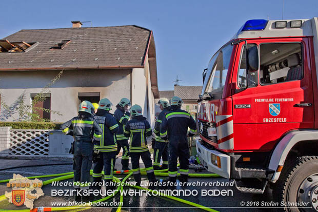 20181031 Wohnhausbrand in Enzesfeld  Foto: © Stefan Schneider BFK Baden
