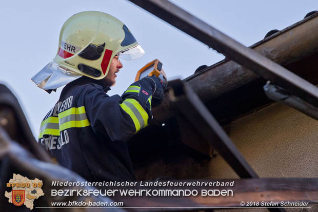 20181031 Wohnhausbrand in Enzesfeld  Foto: © Stefan Schneider BFK Baden
