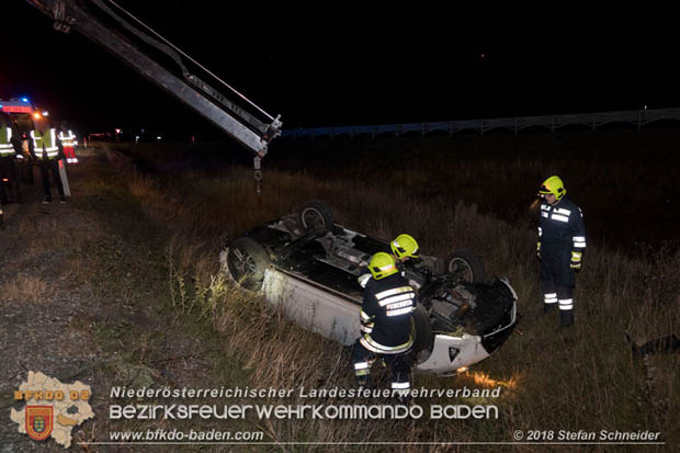 20181117 Verkehrsunfall A2 RFB Wien Höhe Bad Vöslau  Foto: © Stefan Schneider