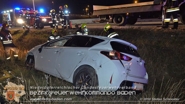 20181117 Verkehrsunfall A2 RFB Wien Höhe Bad Vöslau  Foto: © Stefan Schneider