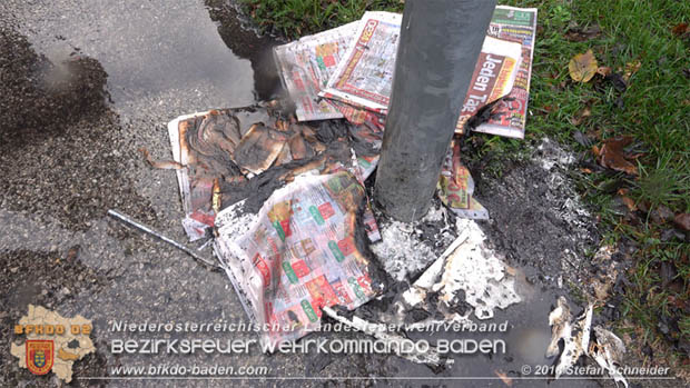20181117 3-fache Brandstiftung in Tribuswinkler Wohnsiedlung  Foto: © Stefan Schneider
