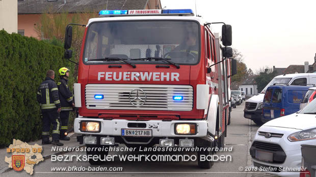 20181117 3-fache Brandstiftung in Tribuswinkler Wohnsiedlung  Foto: © Stefan Schneider